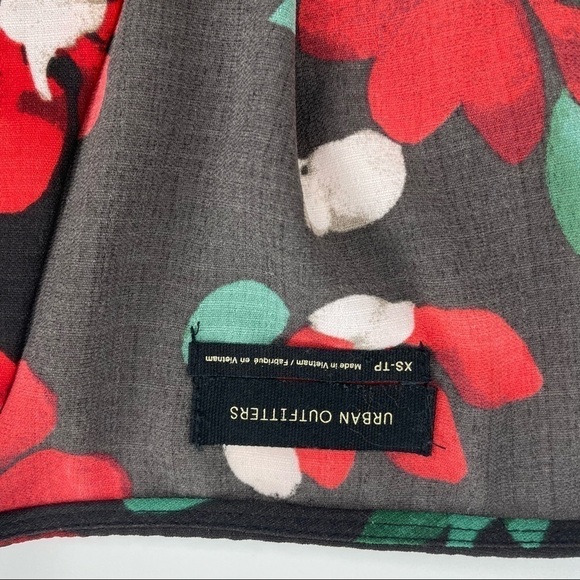 UO Michelle Plunging Long Sleeve Floral Mini Dress - Picture 11 of 13